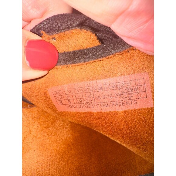 Vionic Abigail Lace-up Arch Support Shoes Black Leather Zip up Comfort Cushion - Picture 6 of 14